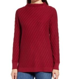 Vince Camuto Diagonal Stripe Sweater in Red